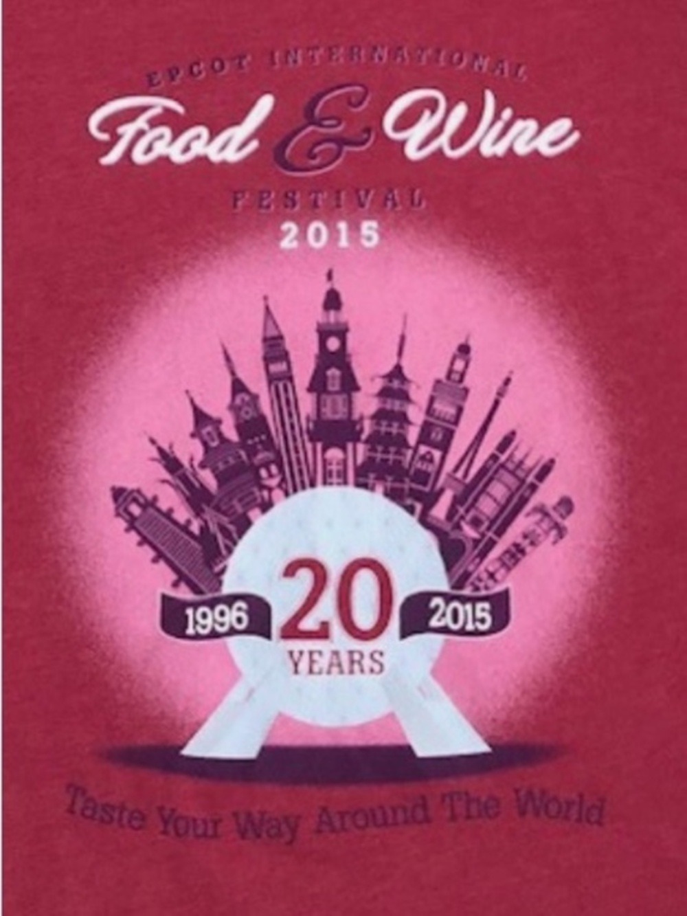 Disney 20th Anniversary International Food & Wine 2015 Graphic Tee!
